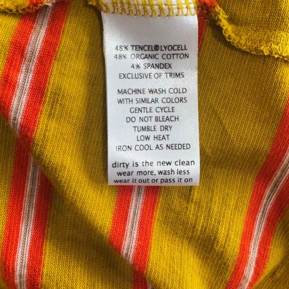 Toad & Co Striped Sundress Womens M Mustard Yellow Excellent Smocked Tie Strap - Picture 8 of 8